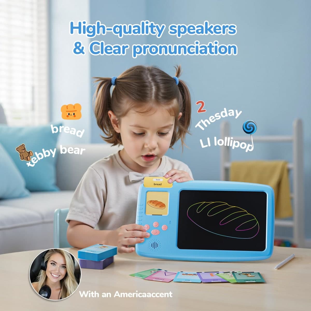 Bilingual panish and English Talking Flash Cards，Pocket Speech Therapy Tools with 512 Words thumbnail 5
