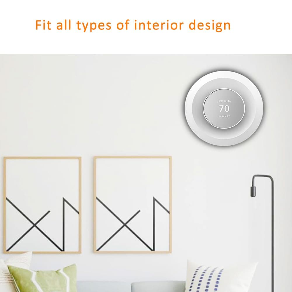 Wall Plate Made for The Nest Thermostat 2020 | Google Nest Thermostat Trim Kit Accessory | Easy Installation | Snow thumbnail 4