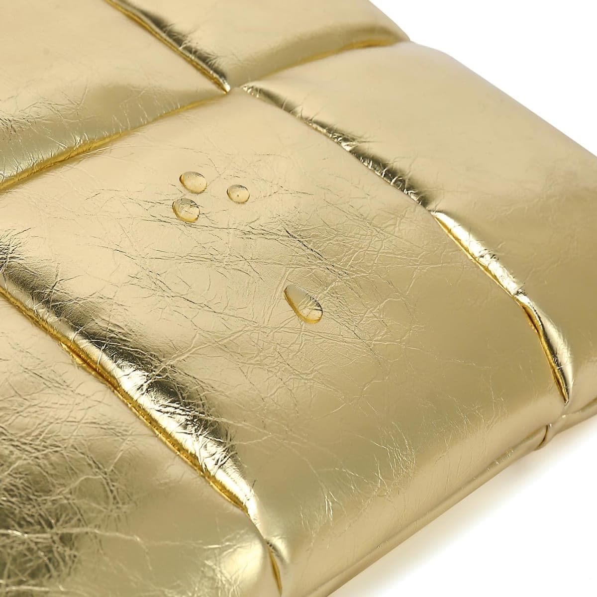 KAYOND 15-16 Inch Puffy Laptop Sleeve for MacBook Air 15 M4/M3/M2 2025-2023and MacBook Pro 16 in M4 2024,Gold thumbnail 5