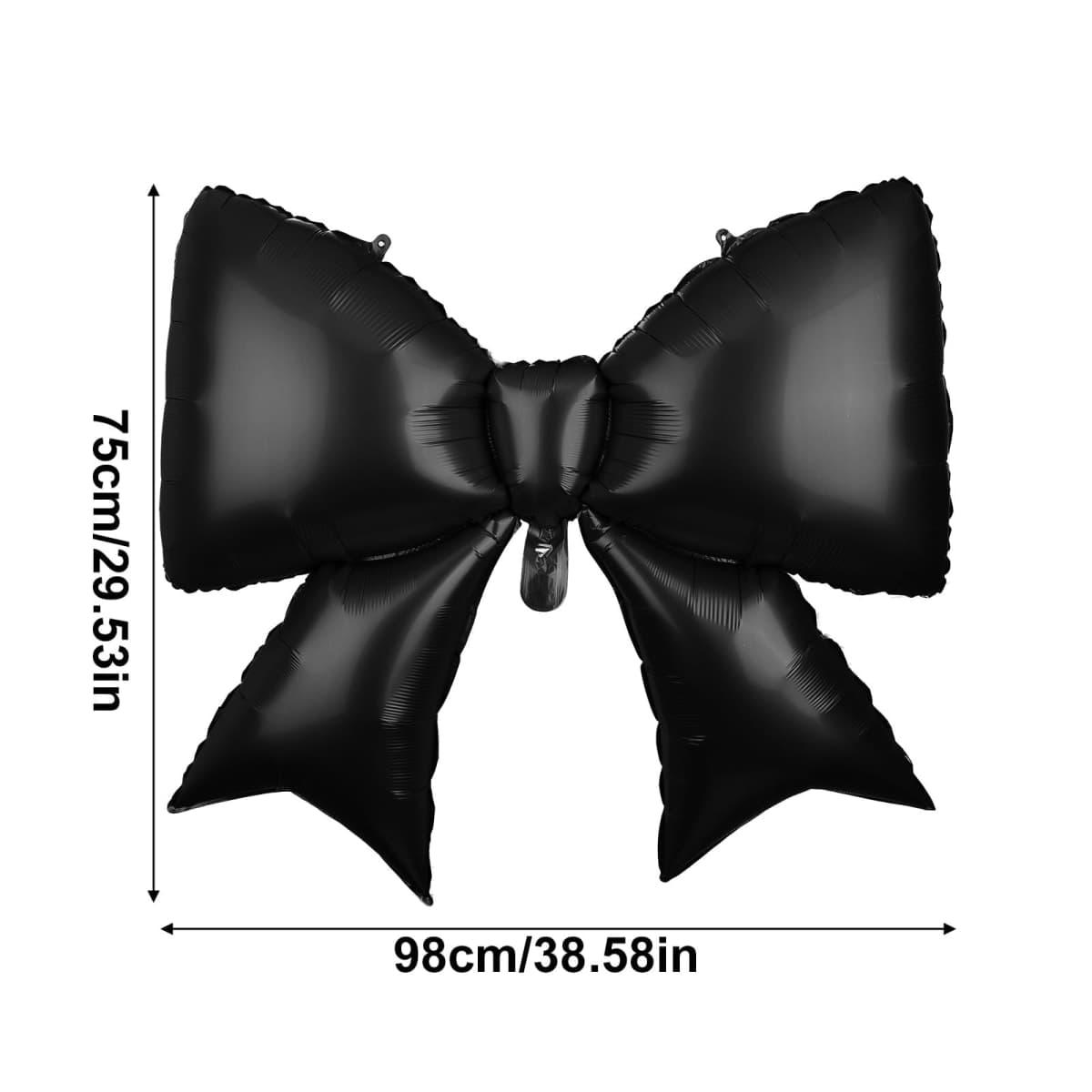 4pcs Giant Black Bow Balloon, 98x75cm/38.58x29.53in Black Large Bow Theme Balloons Fashion Birthday Decoration for Bridal Shower Baby Shower Engagement Bachelorette Graduation Party Supplies thumbnail 2