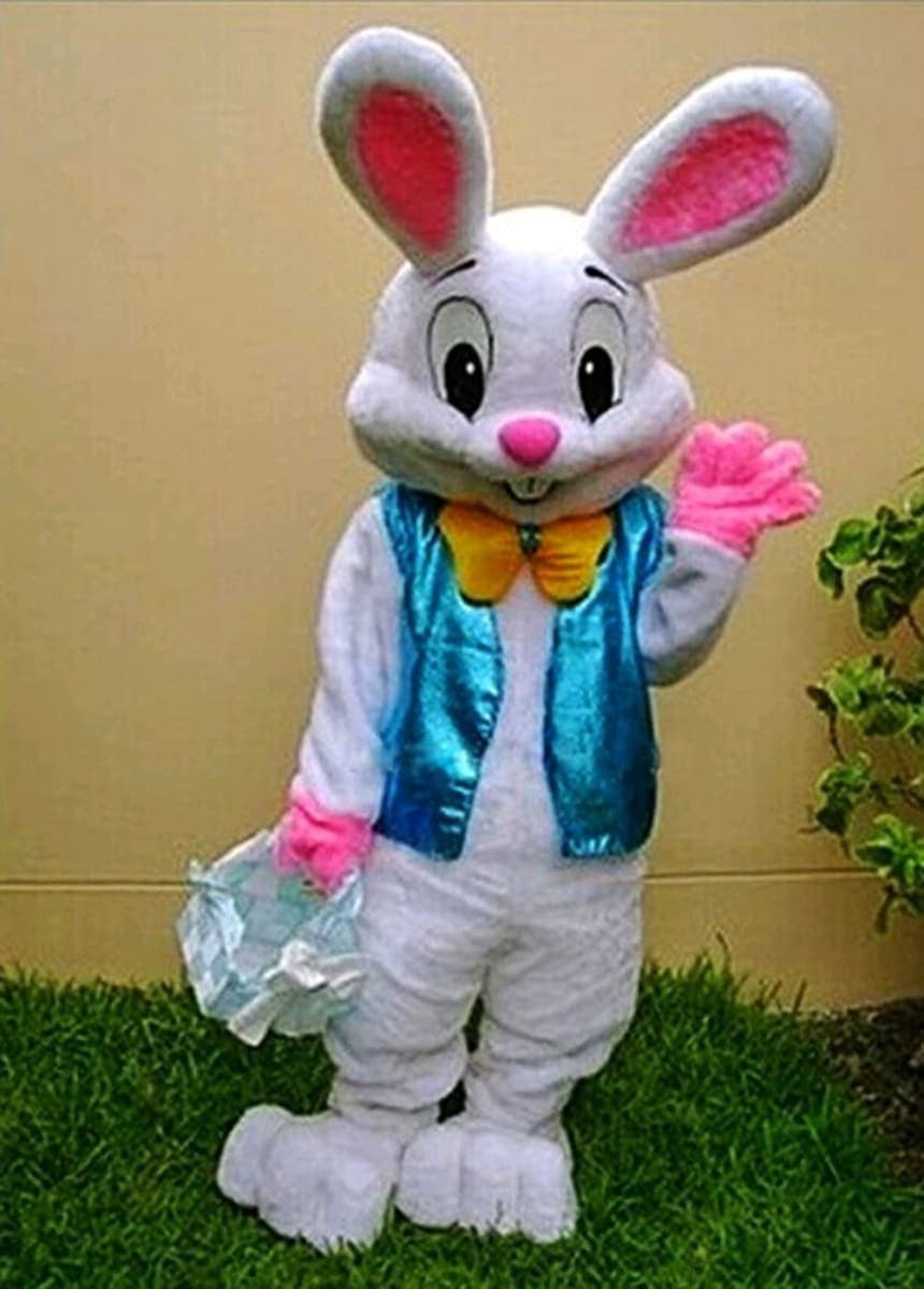 Easter Bunny Mascot Costume Rabbit Cartoon Fancy Party Dress Performance Suit Adult thumbnail 3