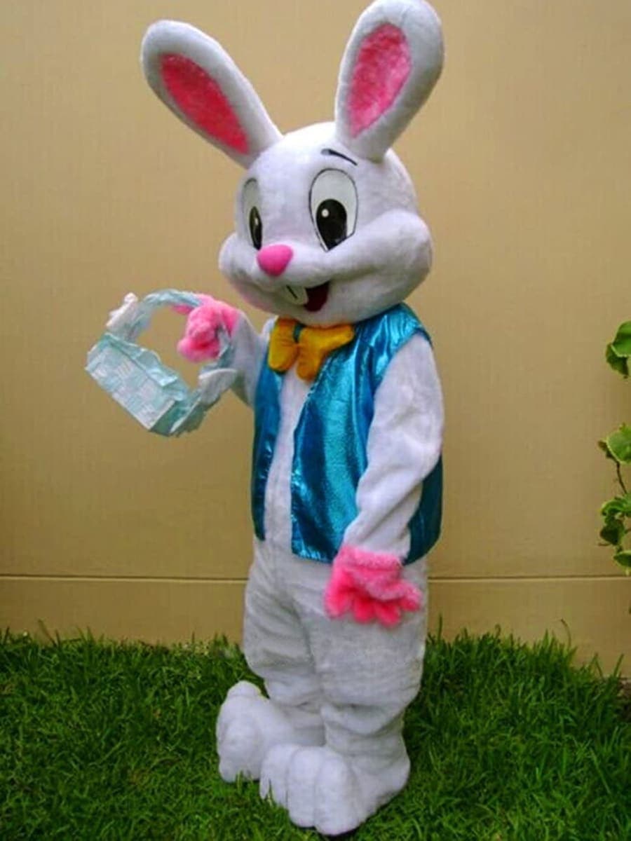 Easter Bunny Mascot Costume Rabbit Cartoon Fancy Party Dress Performance Suit Adult thumbnail 4