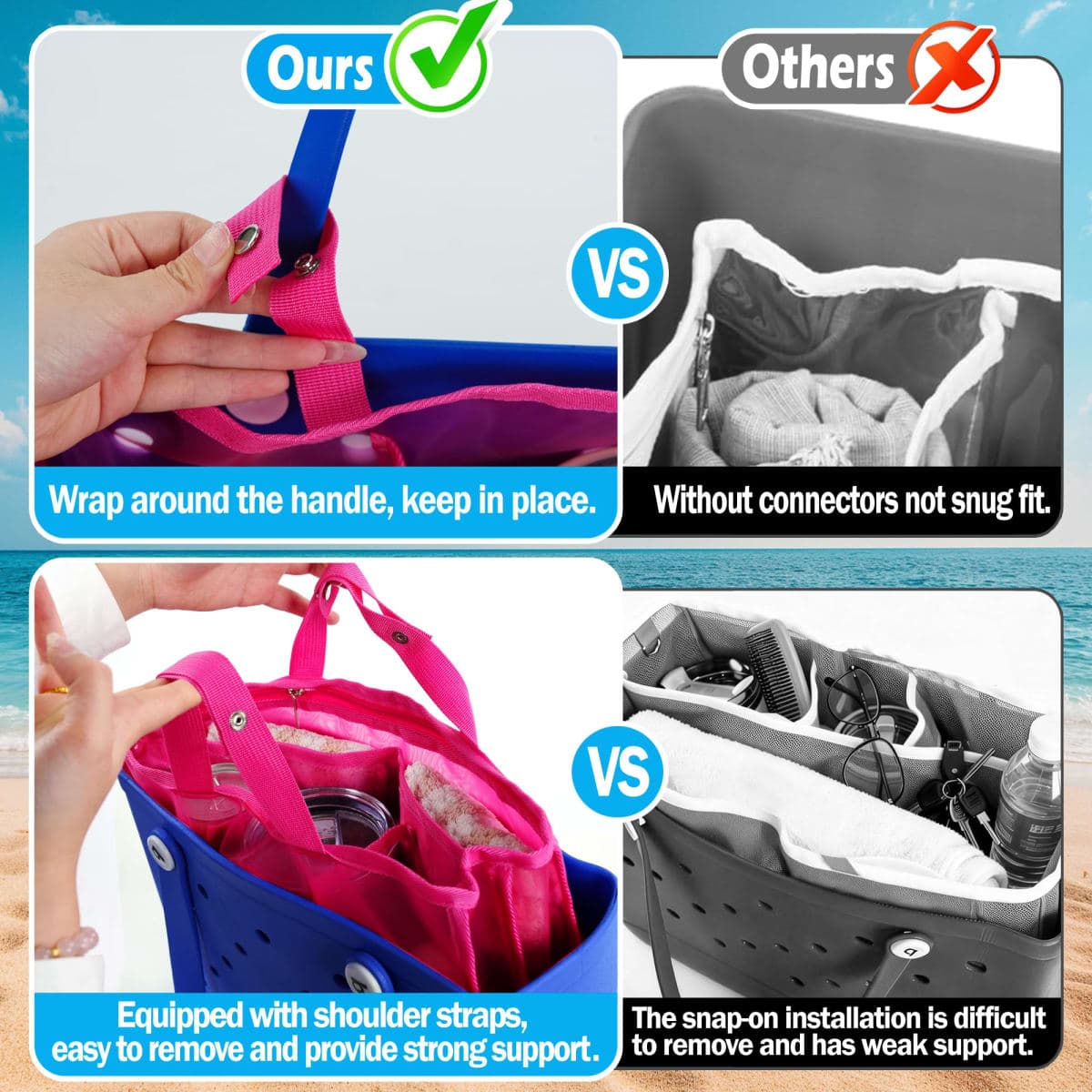 Beach Bag Organizer Compatible with Medium Bogg Bag Accessories thumbnail 5