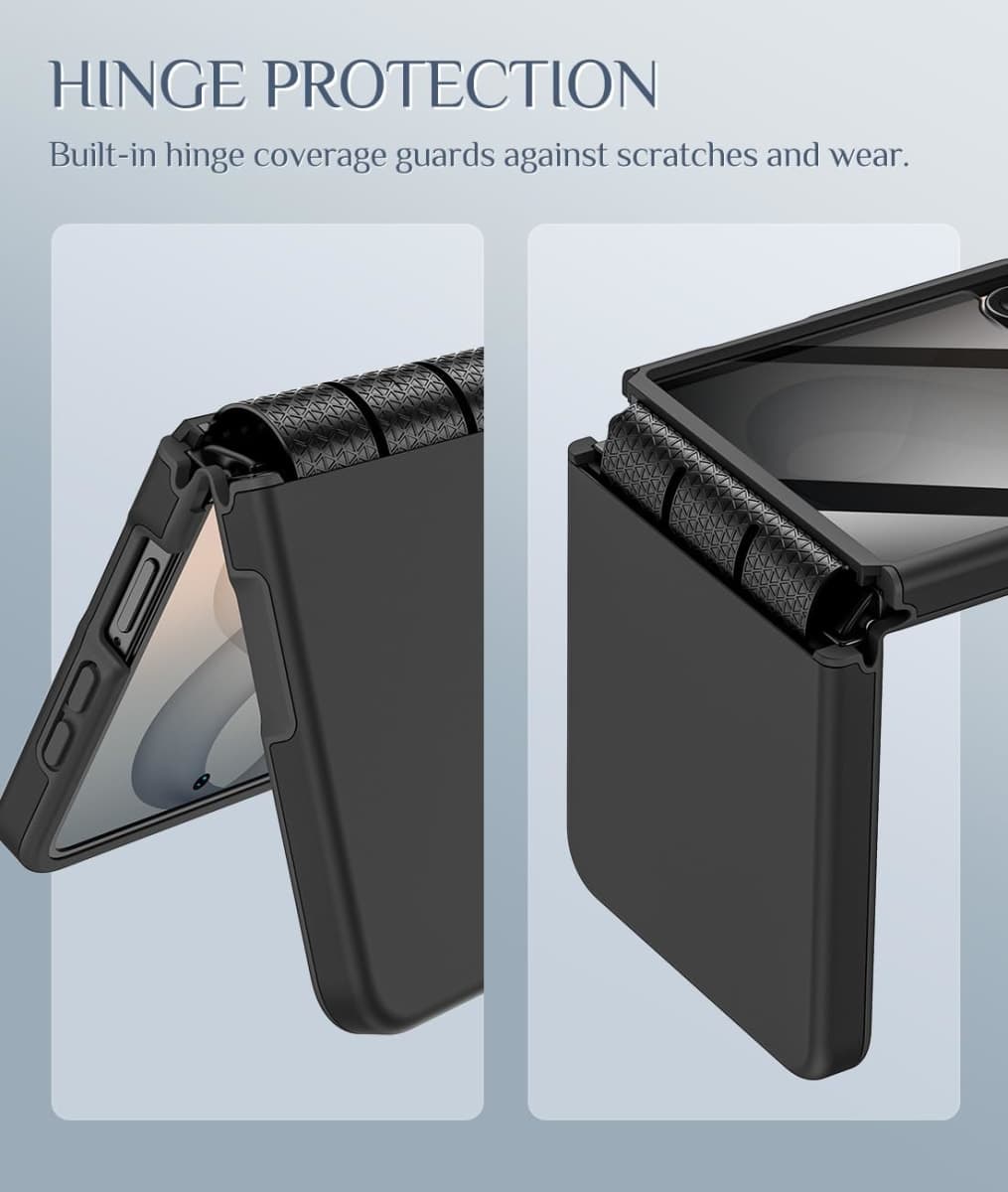 Caka for Samsung Galaxy Z Flip 8 & 7 Case with Hinge & Screen Protector thumbnail 3