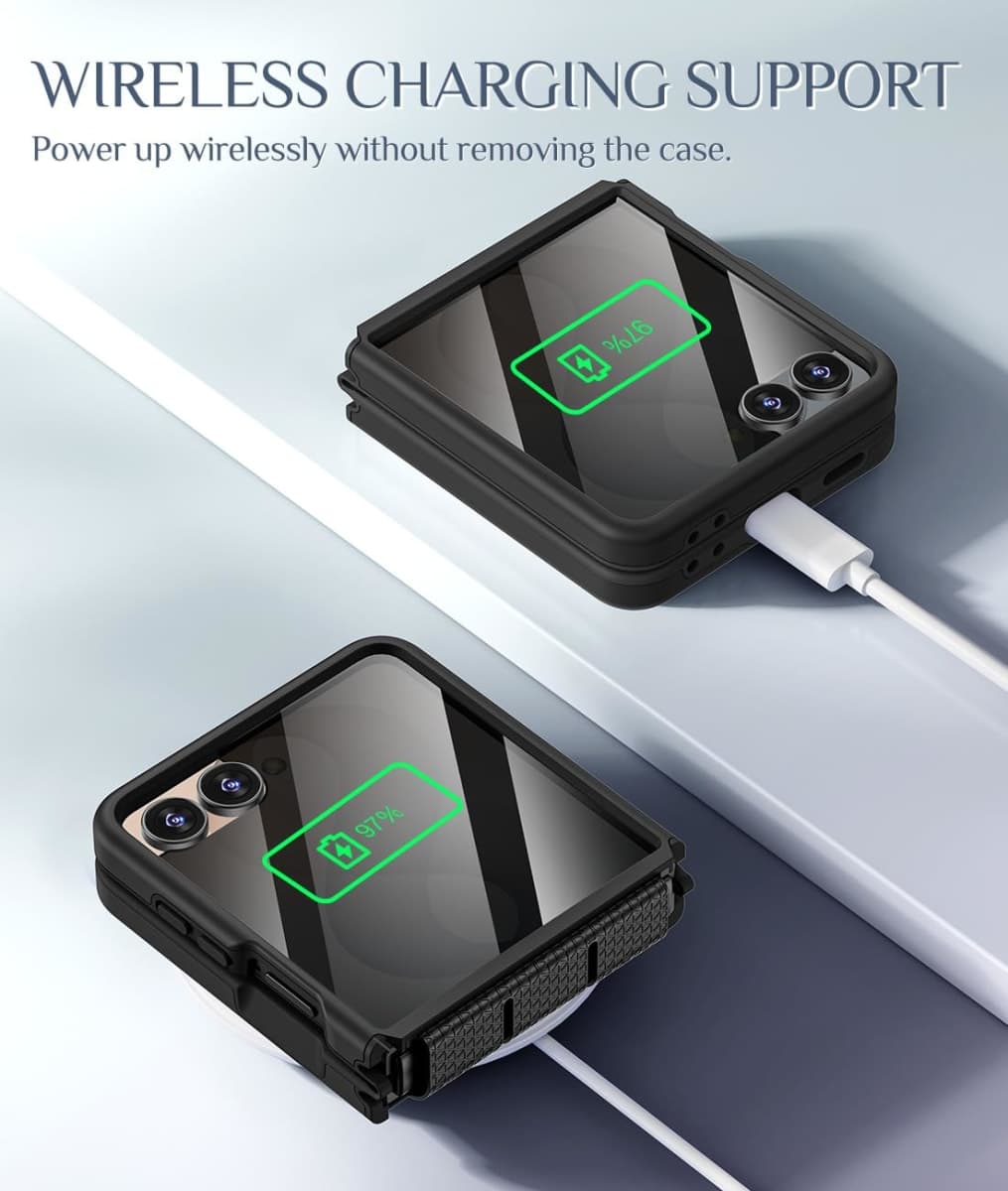 Caka for Samsung Galaxy Z Flip 8 & 7 Case with Hinge & Screen Protector thumbnail 4