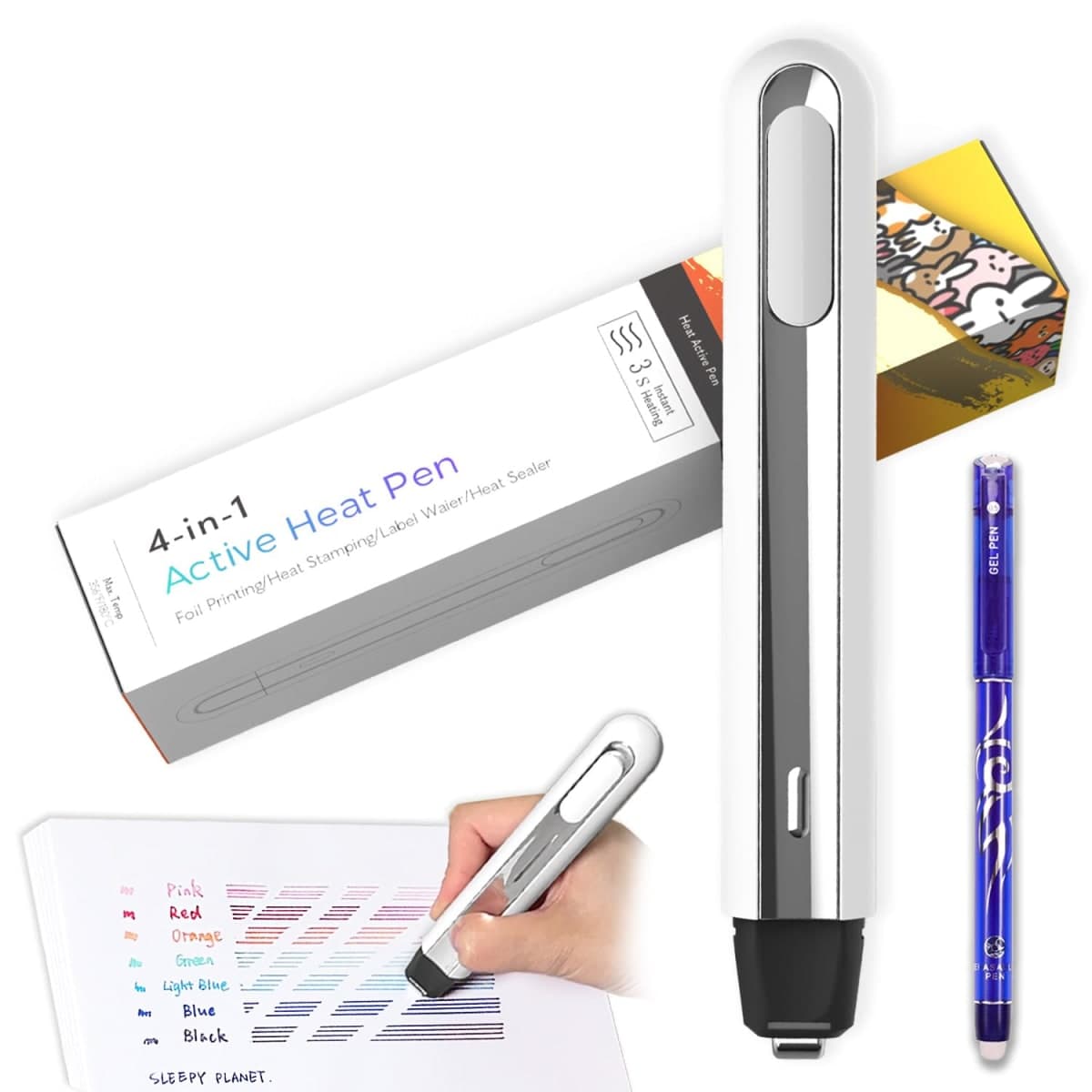 Mini Heat Pen, Erasable Gel Ink Eraser, Thermal Print Eraser & Foil Quill — image 1