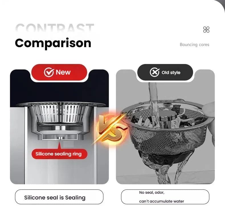 Sink Drain Strainer, Kitchen Stainless Steel Sink Stopper with Strainer, Upgraded Universal 3 in1 Pop Up Anti-Clogging Sink Strainer Basket fit US Standard 3-1/2'' Drain (1) thumbnail 3