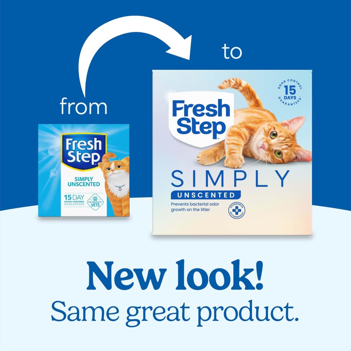 Fresh Step Simply Unscented Cat Litter, Free from Added Fragrances and Dyes, Recommended by Vets, 14 Pounds, Pack of 3 (Package May Vary) thumbnail 2