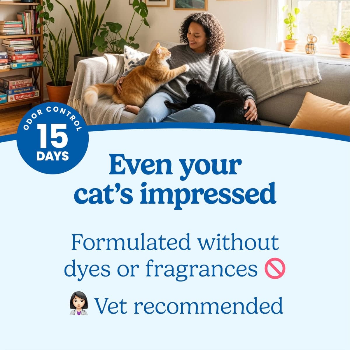 Fresh Step Simply Unscented Cat Litter, Free from Added Fragrances and Dyes, Recommended by Vets, 14 Pounds, Pack of 3 (Package May Vary) thumbnail 3