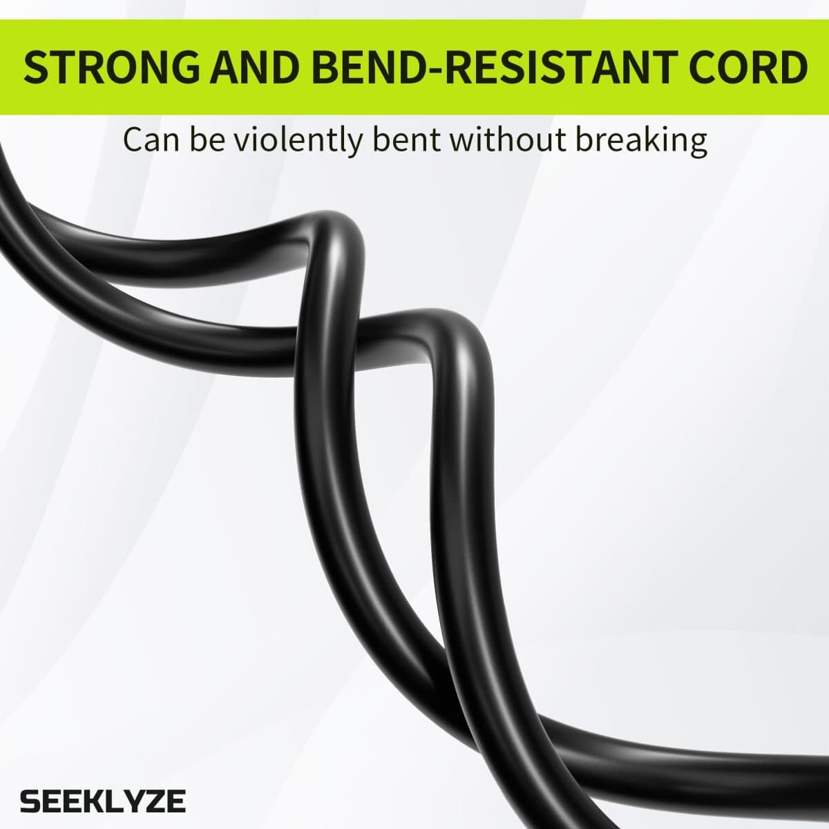 Seeklyze 16/3 Black Extension Cord 6 FT Indoor, Short Extension Cord thumbnail 5