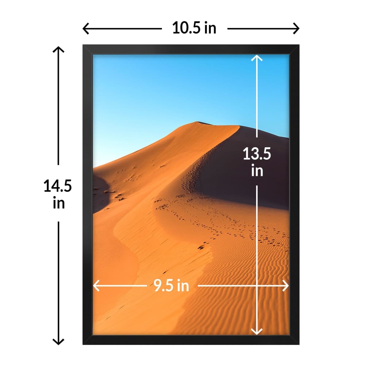 LaVie Home 10x14 Picture Frame for Wall Display, 10x14 Black Picture Frame with HD Plexiglas, 10 x 14 Frame 1 Pack, Display Frame for Vertical or Horizontal, Classic Collection thumbnail 3