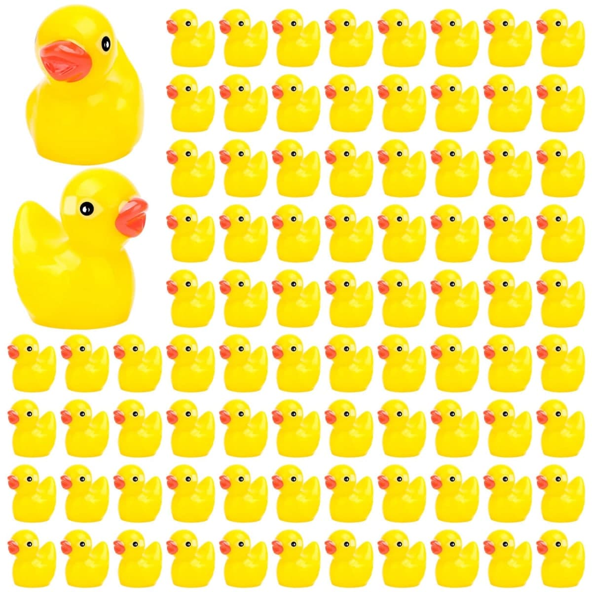 selizo 250PCS Mini Resin Ducks, Tiny Plastic Ducks Little Ducks to Hide, Small Resin Duck Charms Baby Ducks Bulk for Miniature Dollhouse Accessories Micro Garden Landscape — image 1
