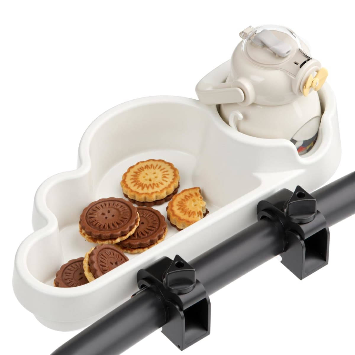 Li & Zhao Universal Stroller Snack Tray Attachment - Universal Snack Tray for Cloud Cup Holder Tray Stroller Tray Attachment Plastic Accessories for Baby,Toddler(Beige) — image 1