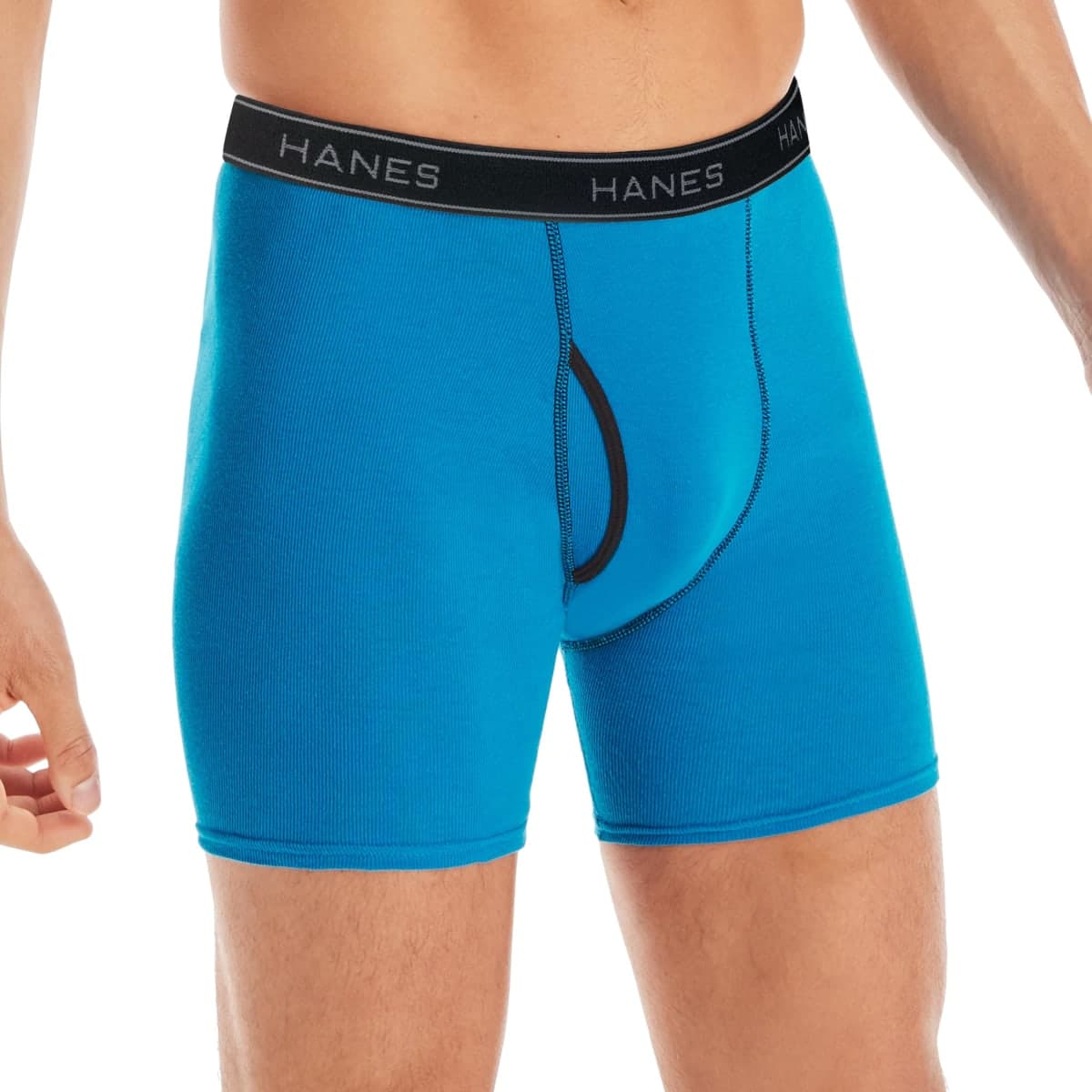Hanes Men's Boxer Briefs, Soft and Breathable Cotton Underwear with ComfortFlex Waistband, Multipack, Striped Assorted - 6 Pack, 3X-Large thumbnail 2