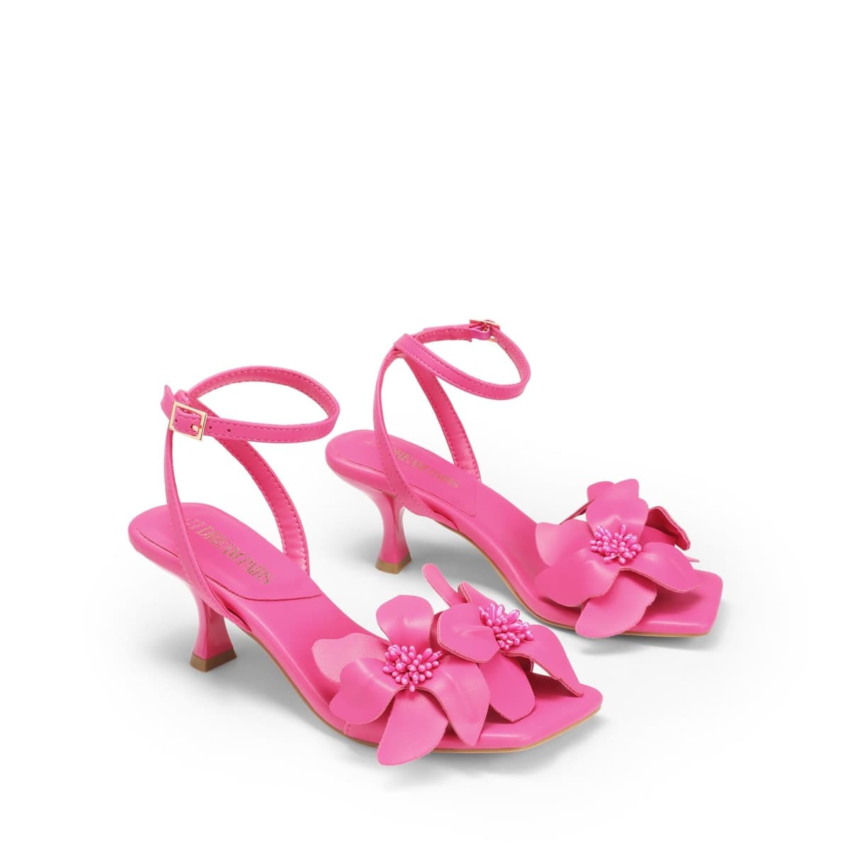 DREAM PAIRS Women's Heeled Sandals, Hot Pink-pu, 10 thumbnail 4