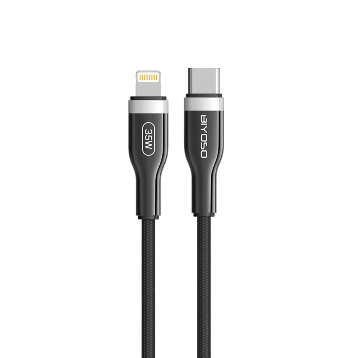 Biyoso USB C to Lighting Fast Charging Cable [Apple MFi Certified], 35W Type C Cable for iPhone 14 13 Pro Max iPad MacBook Laptops Charger Cord,1.2M Charger Zinc Alloy Braided Cables, Data Sync — image 1