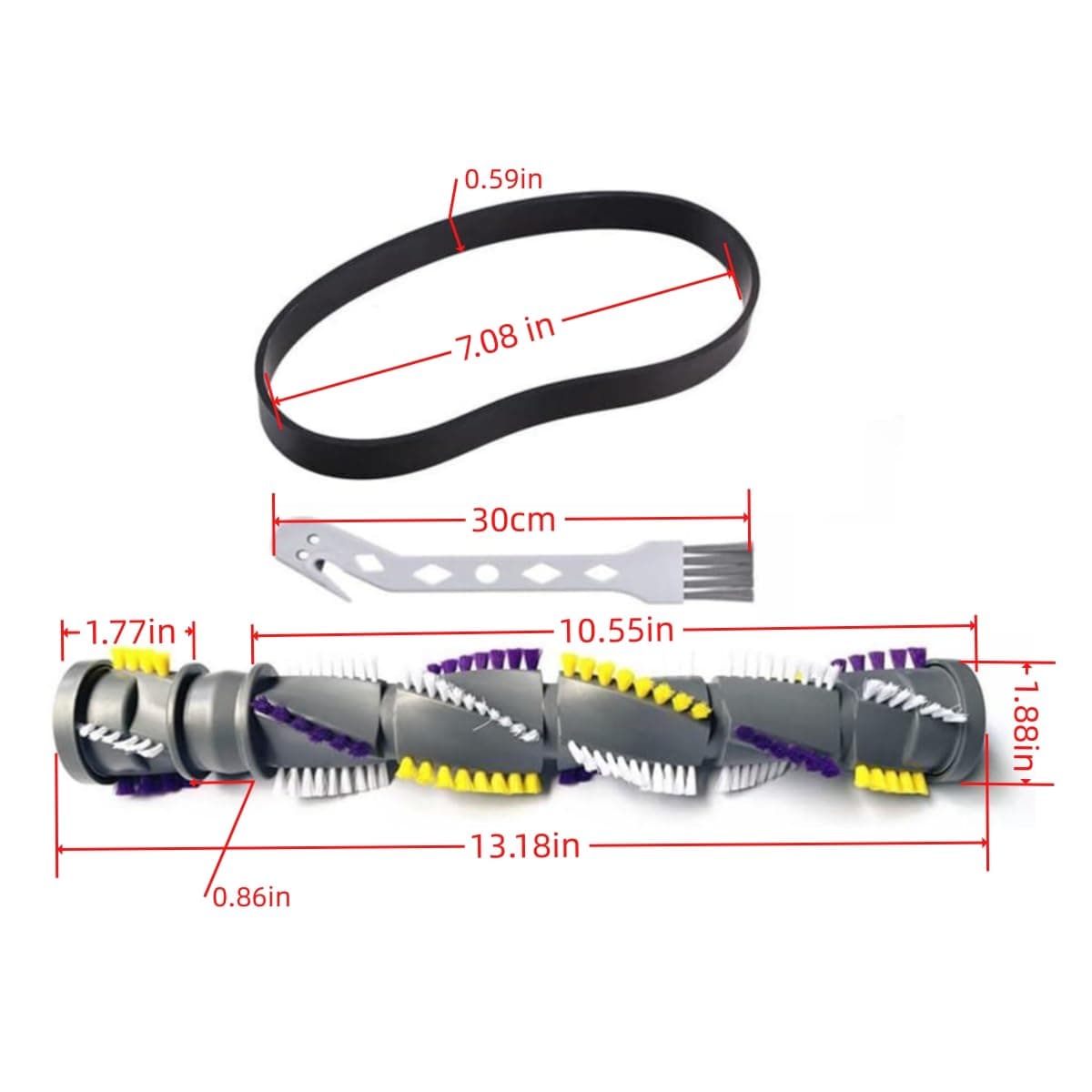 Vacuum Cleaner Brush Roll Belt for Bissell Cleanview Swivel Pet Parts 2252 2254 2486 2489 22543 24899 1327 1333 Replace Part No. 1604545 thumbnail 2