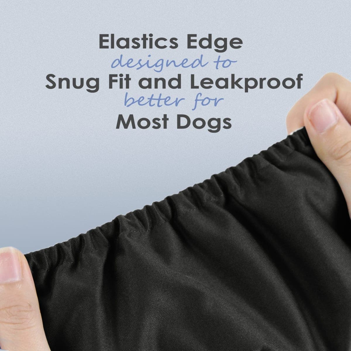 wegreeco Washable Dog Diapers - Washable Male Dog Belly Wrap - Pack of 3 - (Black,Small) thumbnail 5