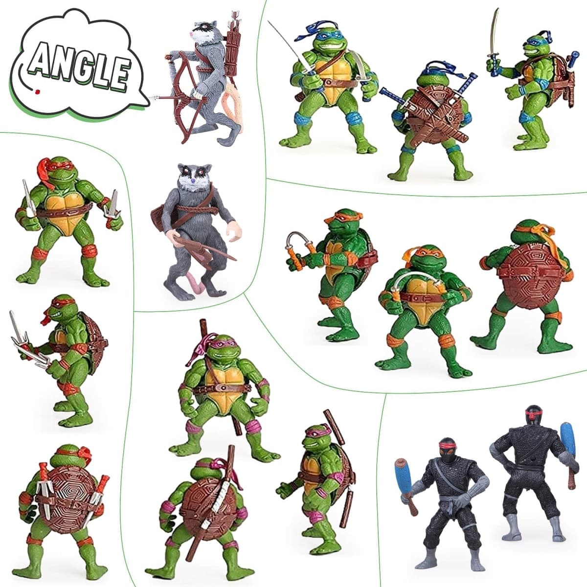 KLUKGE 6-PacksTurtles Action Figures 4.7 Inches Turtles Toys Multi-Jointed Movable Cartoon Turtle Toy Set Birthday Gifts for Friends and Fans thumbnail 3