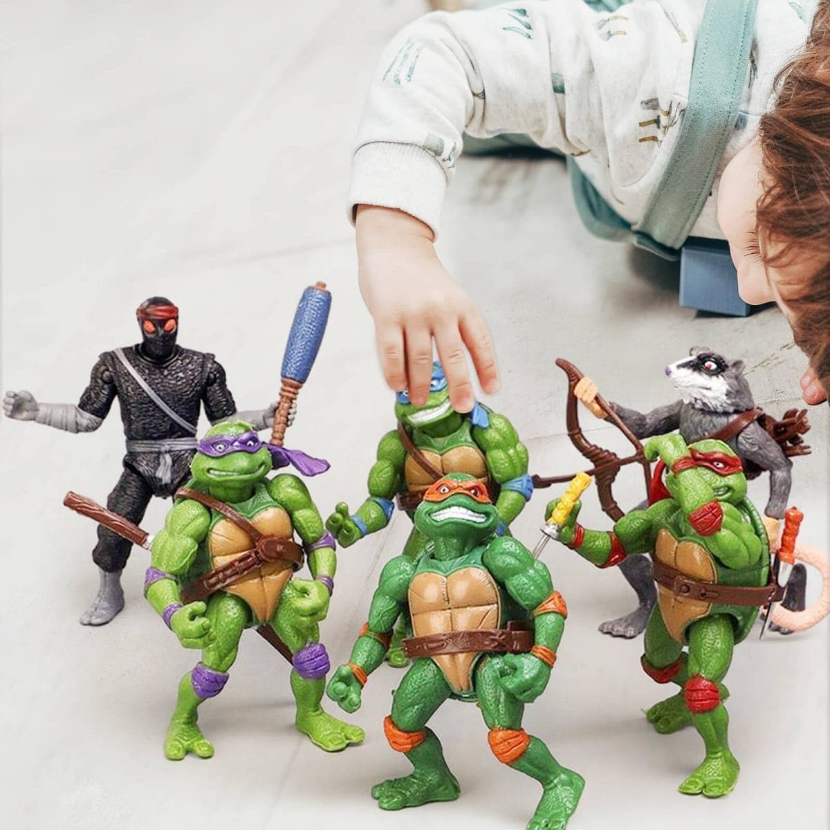 KLUKGE 6-PacksTurtles Action Figures 4.7 Inches Turtles Toys Multi-Jointed Movable Cartoon Turtle Toy Set Birthday Gifts for Friends and Fans thumbnail 4