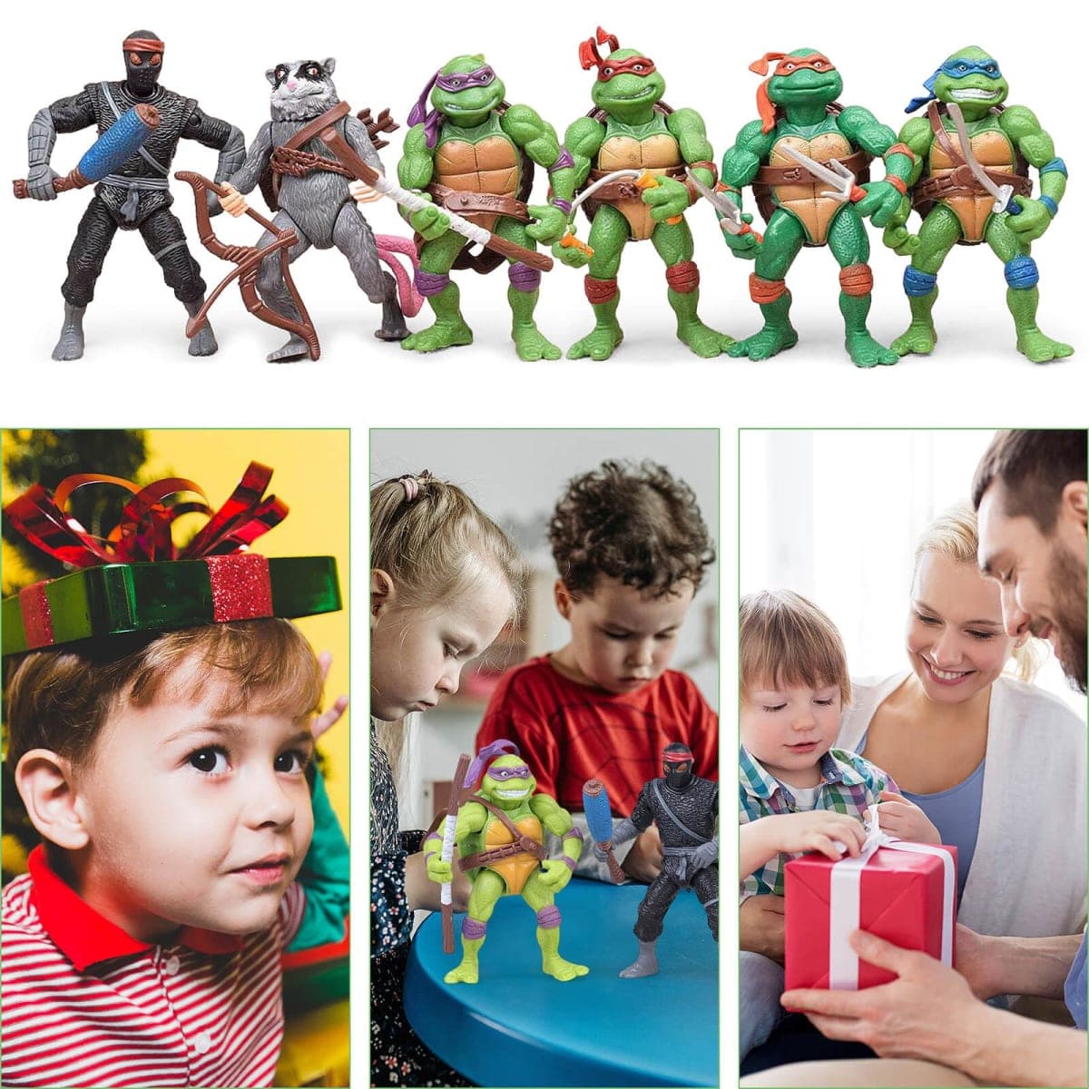 KLUKGE 6-PacksTurtles Action Figures 4.7 Inches Turtles Toys Multi-Jointed Movable Cartoon Turtle Toy Set Birthday Gifts for Friends and Fans thumbnail 5