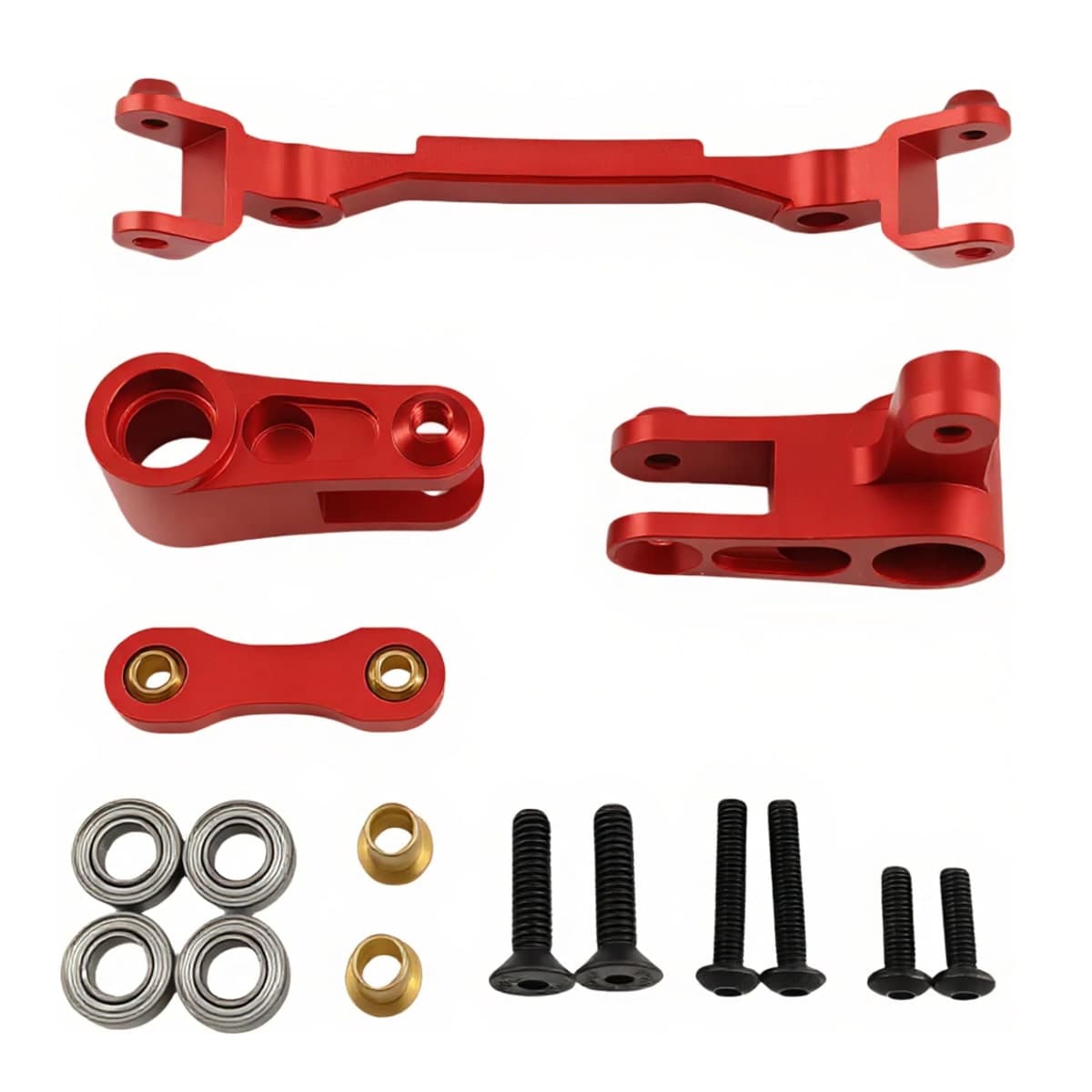 Aluminum Steering Bellcrank for ARRMA Granite Senton Typhon Big Rock (Red) thumbnail 2