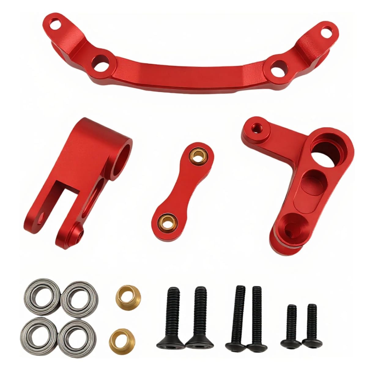 Aluminum Steering Bellcrank for ARRMA Granite Senton Typhon Big Rock (Red) thumbnail 3