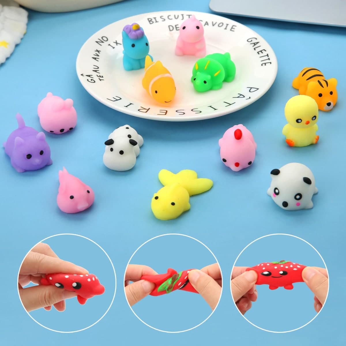 30 Pack Squishy Toys, Kawaii Squishies Party Favors for Kids 4-8 8-12 Treasure Box Toys for Classroom Birthday Xmas Gifts Goodie Bag Mini Animals Mochi Squishy Stress Relief Sensory Toy Random thumbnail 5