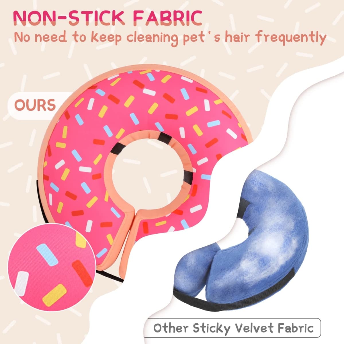 Supet Inflatable Dog Cone Collar Alternative After Surgery, Doggie Neck Donut Collar Recovery ECollar, Soft Dog Cone for Small Medium Large Dogs thumbnail 4