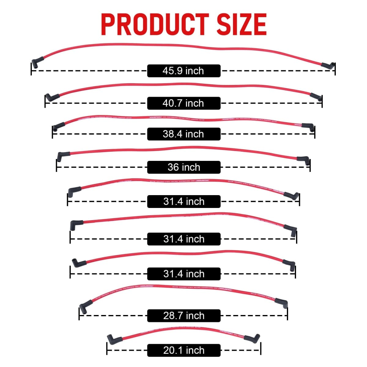 JDMSPEED New 10.5mm Spark Plug Wire Set Replacement for HEI SBC BBC 350 383 454 Electronic thumbnail 3