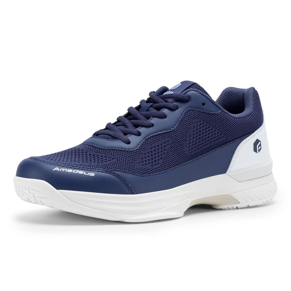 FitVille Mens Pickleball Shoes Blue Tennis Shoes Sneakers for All Court Racquetball Athletic Shoes for Racquet Sport | Arch Support & Wide Toe Box (10.5 Medium, Black After Dark) thumbnail 2