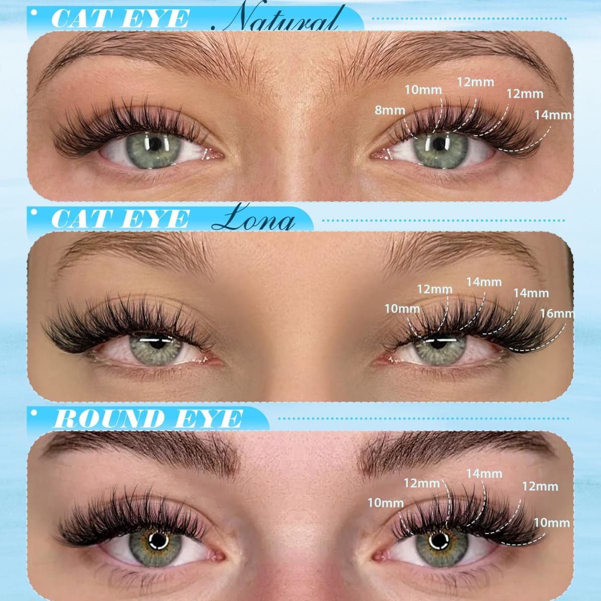 Pawotence Wispy Lash Clusters Natural Cluster Eyelash Extensions 154pcs Individual Lashes 8-16mm Lash Extension DIY False Eyelashes Soft Comfortable Natural Eyelash Clusters with Thin Band thumbnail 2