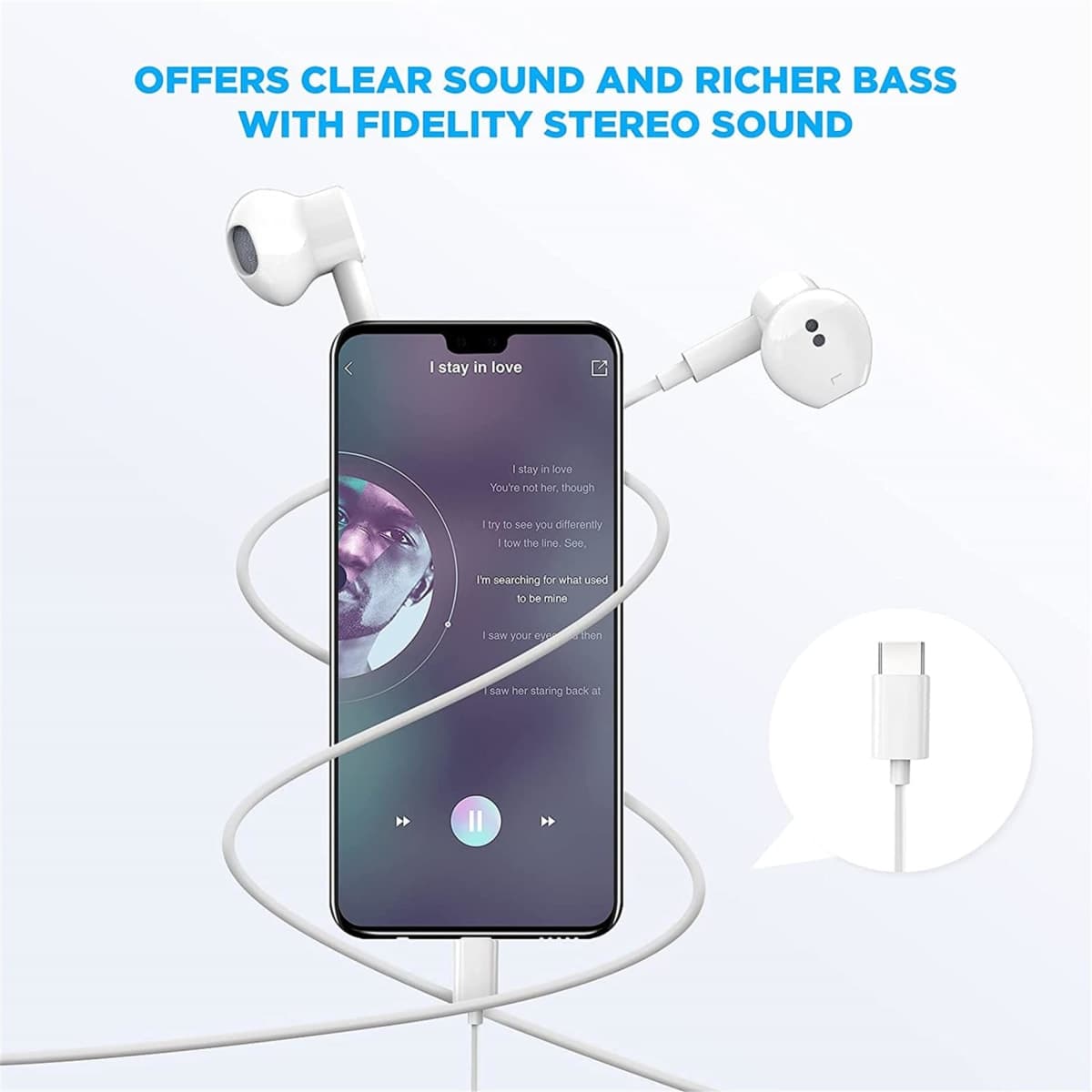USB C Headphones for iPhone 17/16/15 Pro Max Plus Earbuds,Type C Earphones thumbnail 4