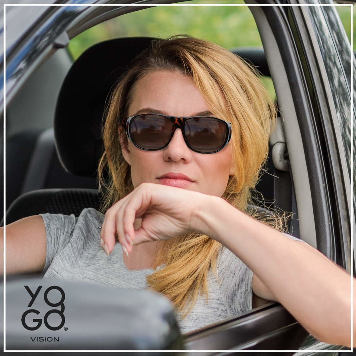 Fit Over Wrap Sunglasses with Polarized Lens - Havana Frame, Brown Lens or Smoke, 100% UV Protection for Men & Women thumbnail 3