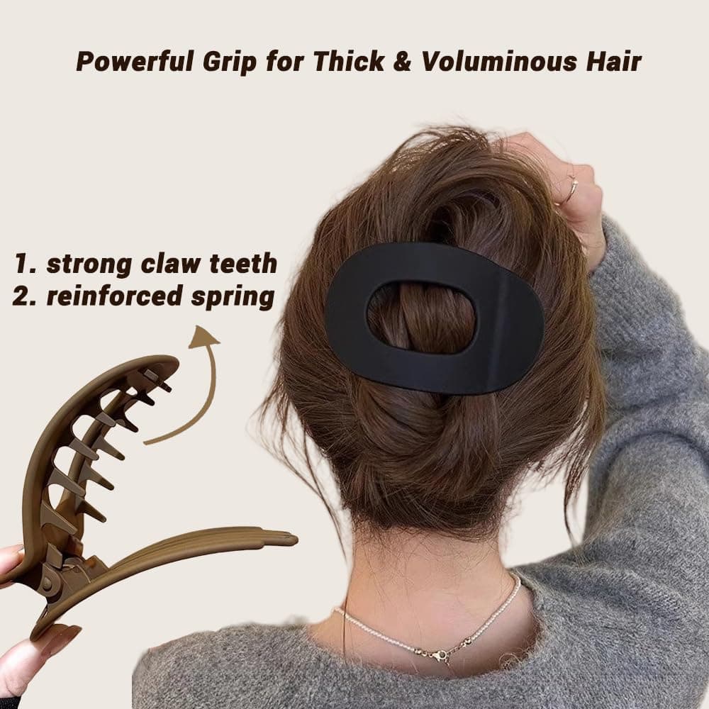 Duckbill Hair Clips for Women, Simple Elegant flat hair clips for Thick Thin Long Short Hairs (6Pcs,Mix-A) thumbnail 3