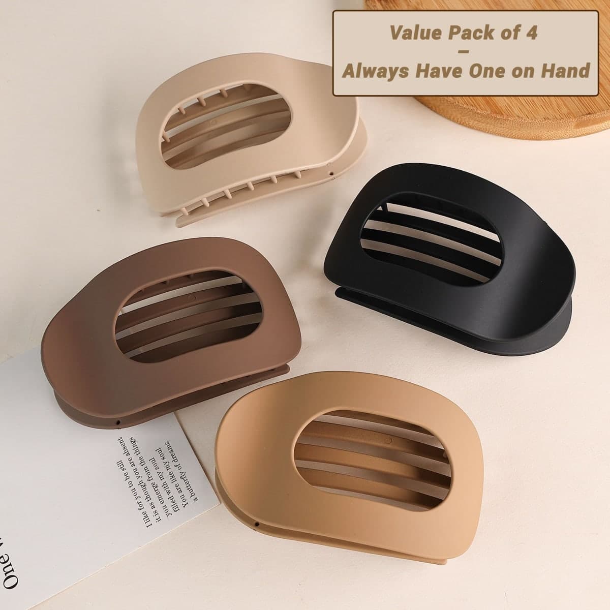 Duckbill Hair Clips for Women, Simple Elegant flat hair clips for Thick Thin Long Short Hairs (6Pcs,Mix-A) thumbnail 5