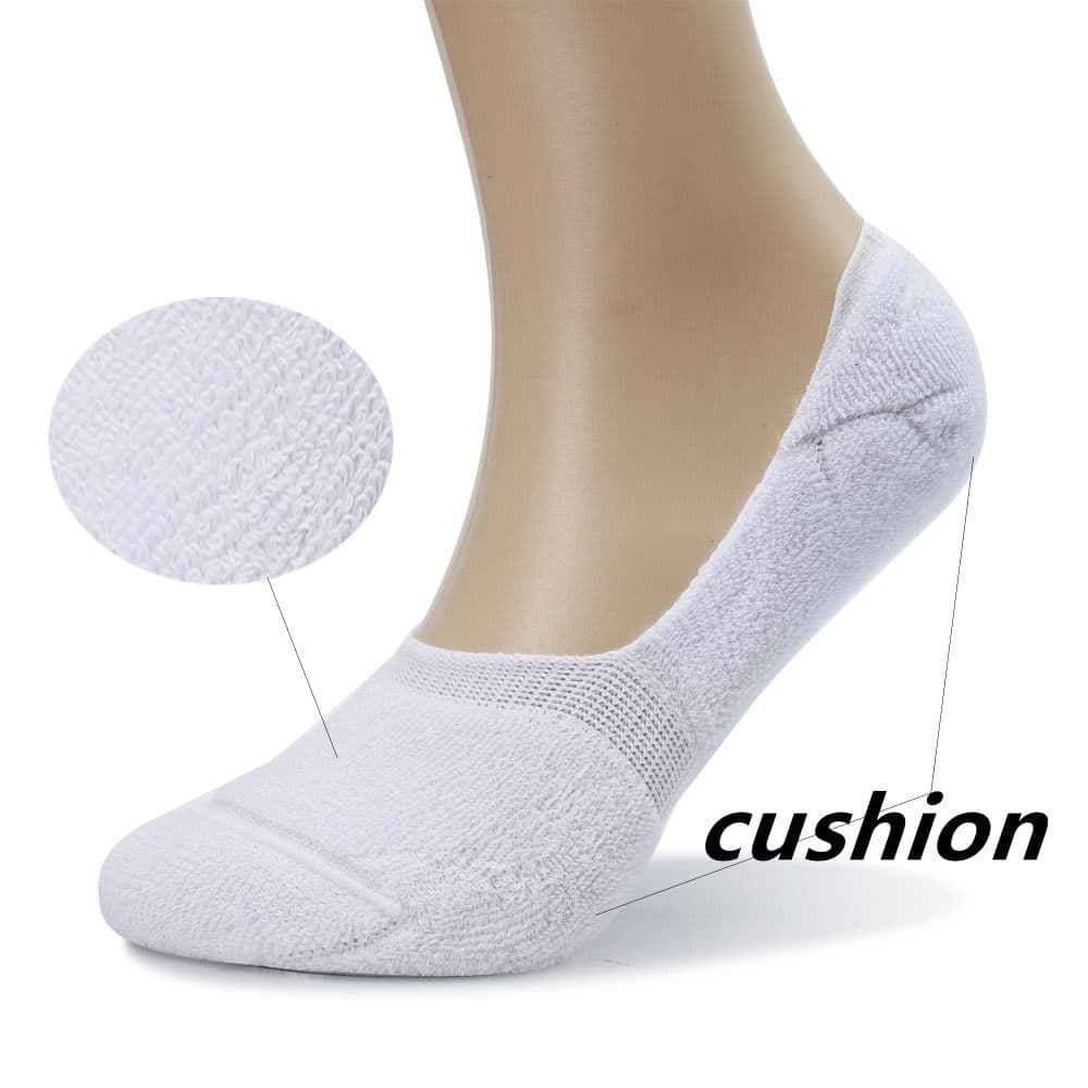 Pareberry Women's Thick Cushion Cotton Athletics Casual Low Cut Flat Non-Slip Boat Liner No Show Socks-5/10 Pack, Beige, Medium thumbnail 4