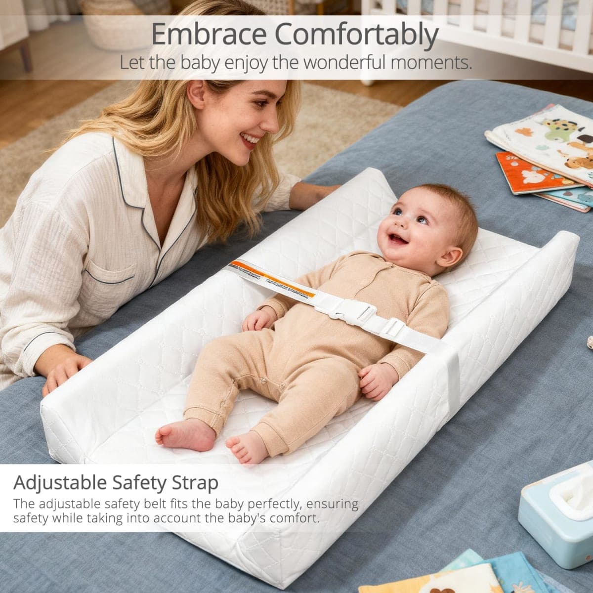 JVEOO Waterproof Baby Changing Pad Wipeable Diaper Changing Mat thumbnail 3