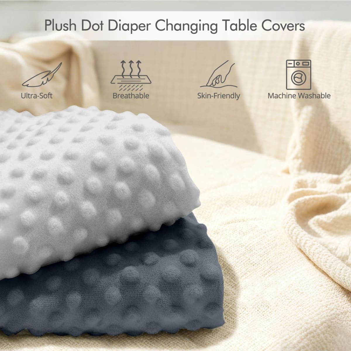 JVEOO 2 Pack Baby Changing Pad Covers thumbnail 2