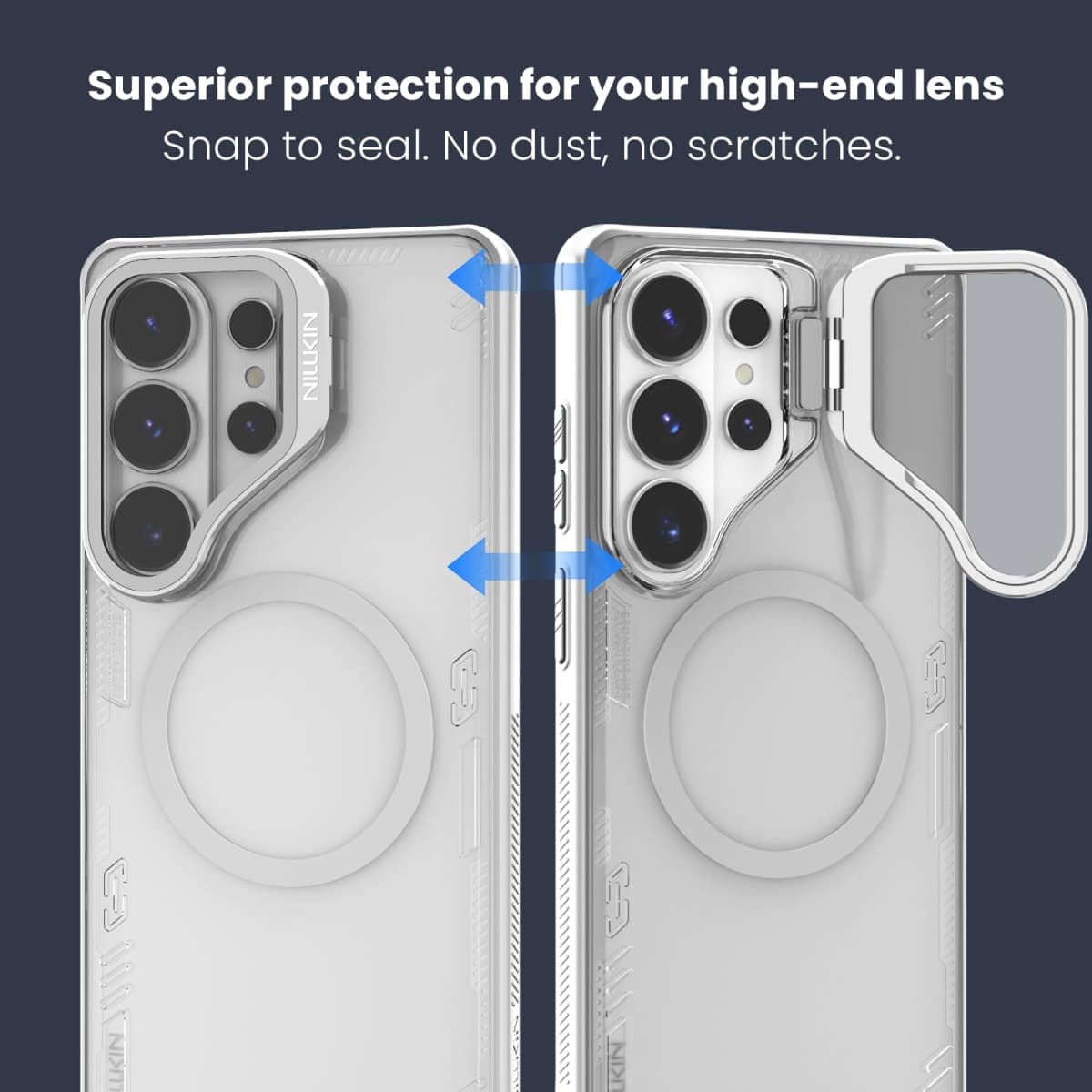 Nillkin Case for Samsung Galaxy S26 Ultra with Camera Cover and Kickstand, Protective Phone Cover (Gray) thumbnail 2