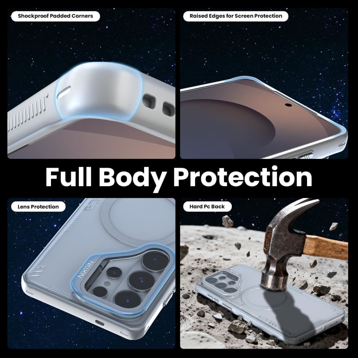 Nillkin Case for Samsung Galaxy S26 Ultra with Camera Cover and Kickstand, Protective Phone Cover (Gray) thumbnail 3