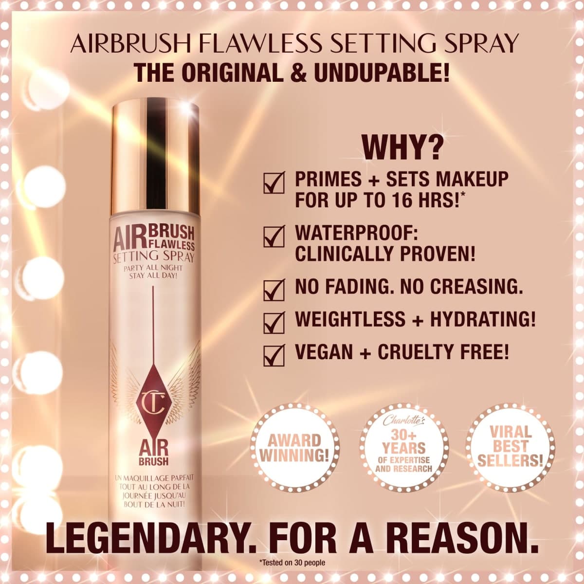 Charlotte Tilbury Airbrush Flawless Setting Spray - Hydrating & Waterproof thumbnail 2