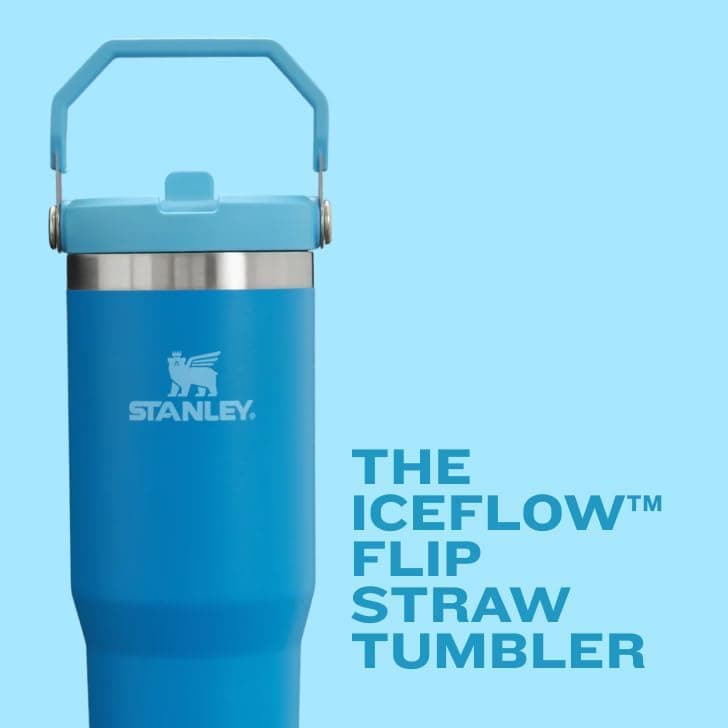 Stanley IceFlow 2.0 Flip Straw Tumbler with Handle 30 oz | Twist On Lid and Flip Up Straw | Leak Resistant Water Bottle | Insulated Stainless Steel | BPA-Free | Violet Blossom thumbnail 2