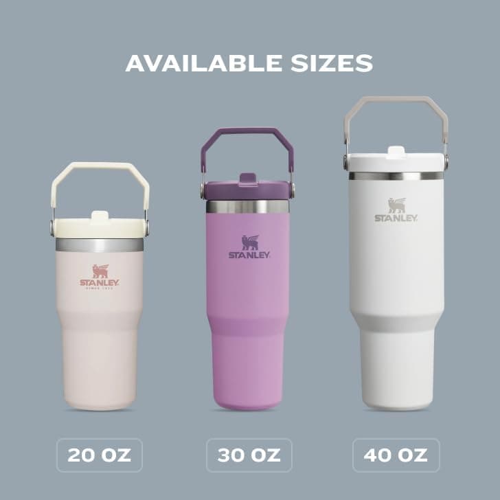 Stanley IceFlow 2.0 Flip Straw Tumbler with Handle 30 oz | Twist On Lid and Flip Up Straw | Leak Resistant Water Bottle | Insulated Stainless Steel | BPA-Free | Violet Blossom thumbnail 5