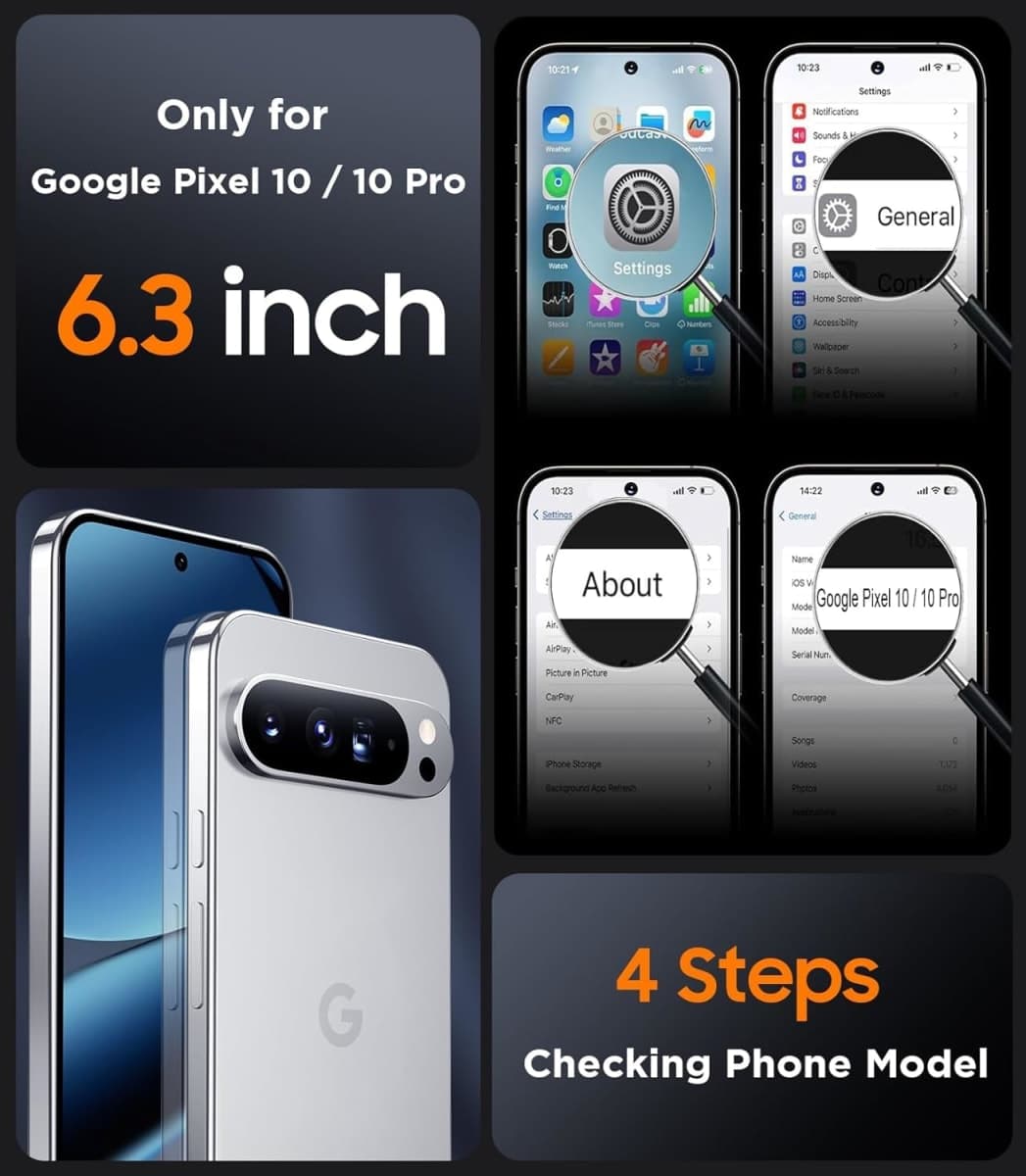 SPIDERCASE Magnetic for Google Pixel 10/Pixel 10 Pro Case, Military Grade Drop Protection Slim Translucent Matte Shockproof Anti-Fingerprint Phone Case for Pixel 10/10 Pro, Light Purple thumbnail 2
