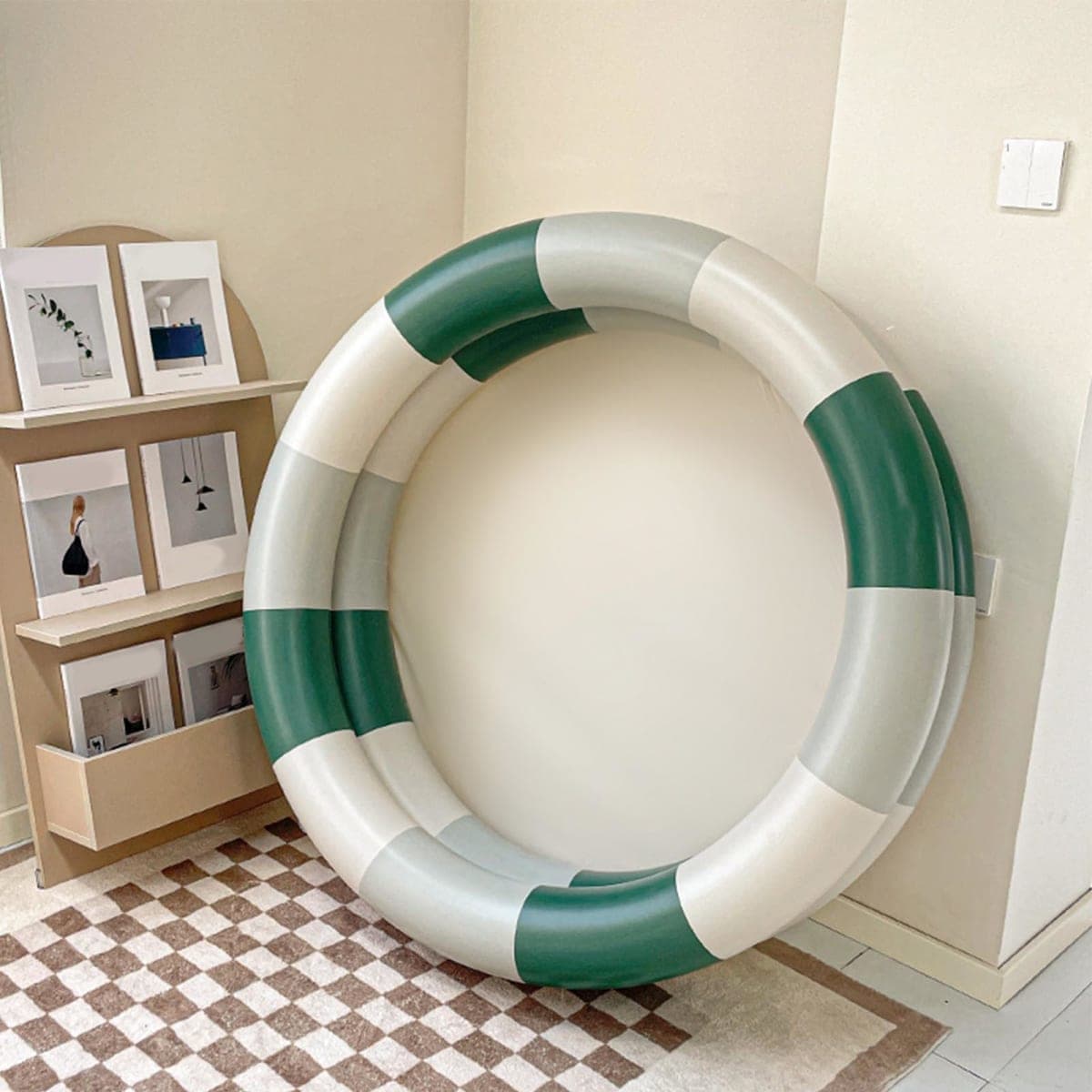 Inflatable Water Play Pool, Thickened Baby Kids Inflatable Pool for Indoor and Outdoor Use (Green Stripe) thumbnail 2