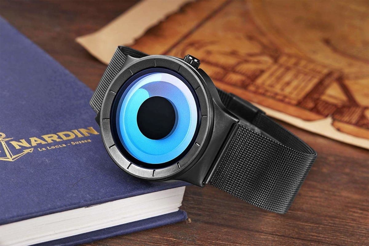 SINOBI Fashion Cool Watch Men Original No Hands Design Watch Men Steel Mesh Men's Watch Clock Relogio Masculino Creative Wristwatch thumbnail 2