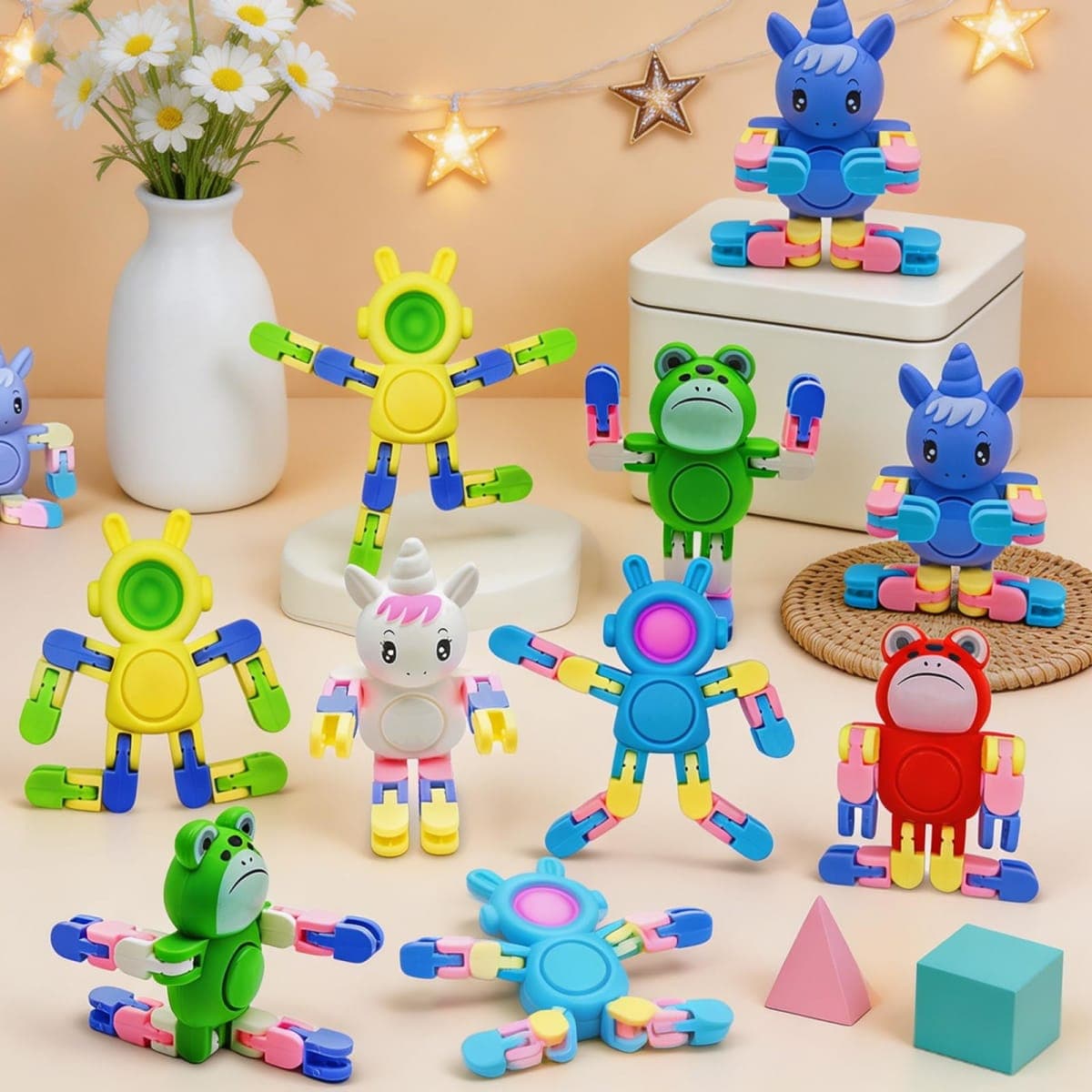12 Pack Fidget Spinners Toys Transformable Animal Bunny Unicorn ,Stress Relief Sensory Toys for Boys Girls Toddler Teens Party Favors for Kids Goodie Bag Stuffers Filler Birthday Gifts Travel Toys thumbnail 4