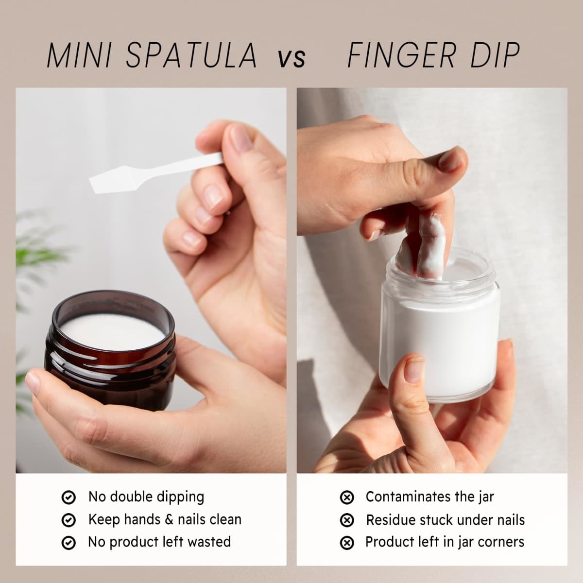 Beauticom® Pana Brand Cosmetic Make Up Disposable Plastic 2.5" Spatulas Skin Care Facial Cream Mask Spatula (100 Pieces in a Container) (WHITE) thumbnail 5