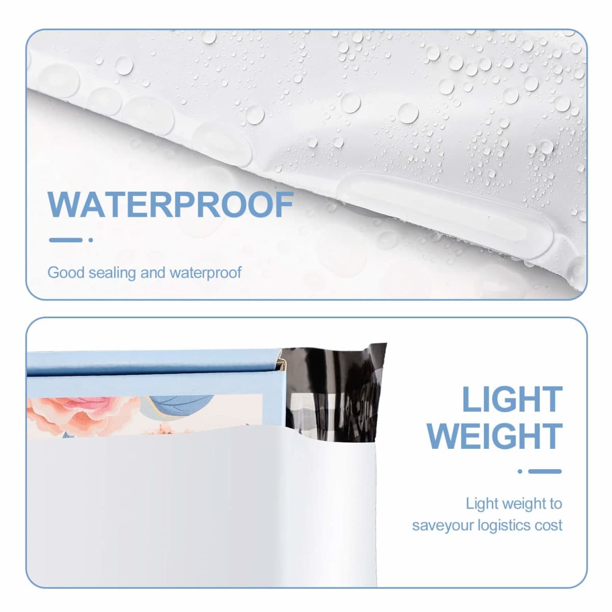 Metronic Small Poly Mailers 9x12 100pc Self Seal Shipping Bags for Clothing thumbnail 3